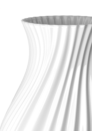 Twist Vase H25 cm white porcelain