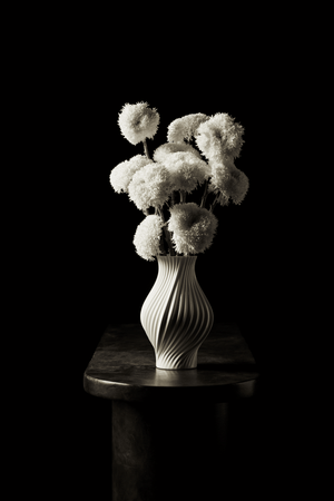 Twist Vase H25 cm white porcelain