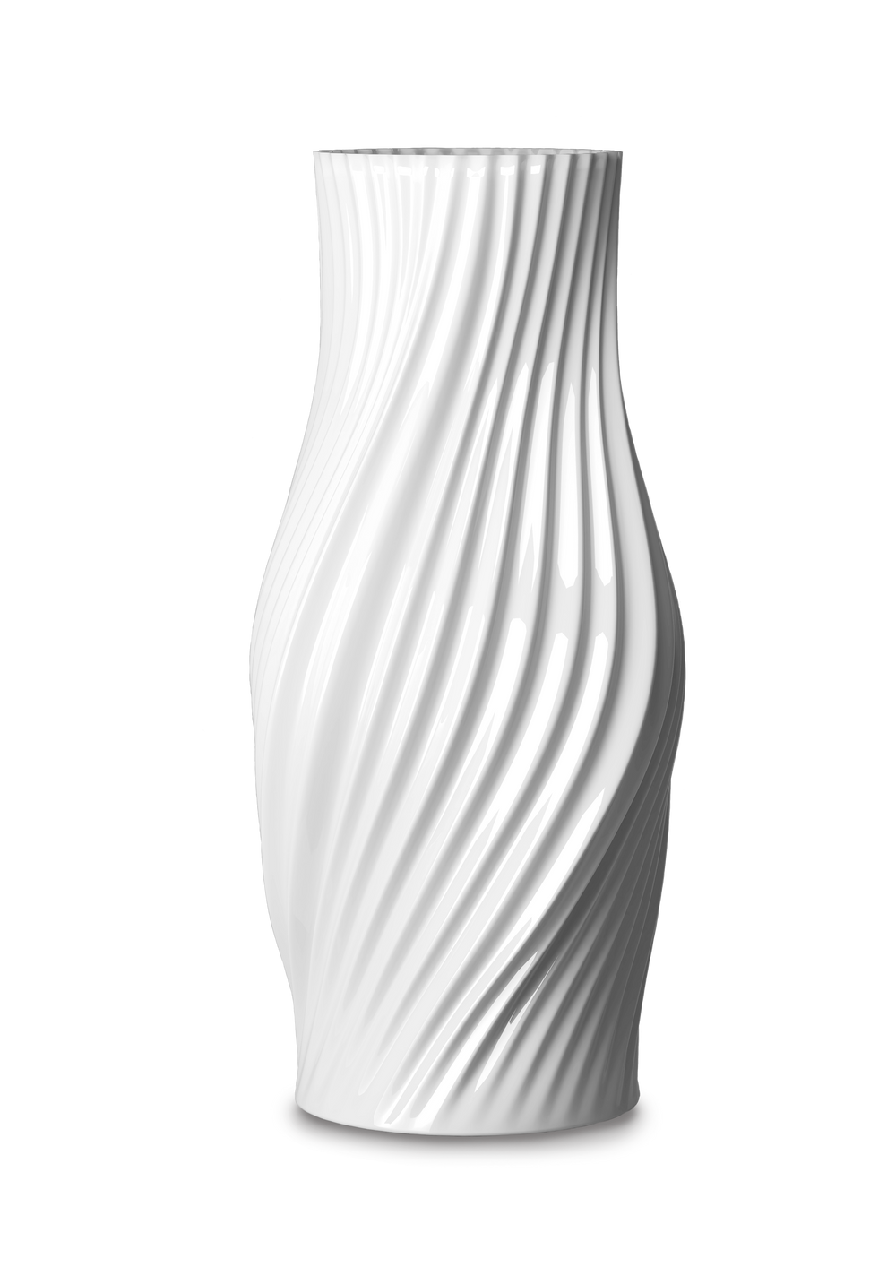 Twist Vase H31 cm white porcelain