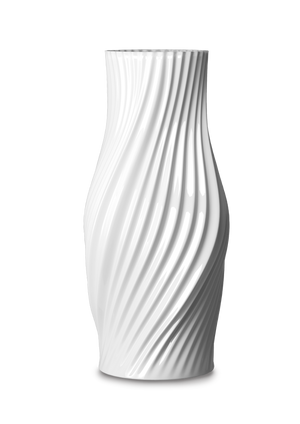 Twist Vase H31 cm white porcelain