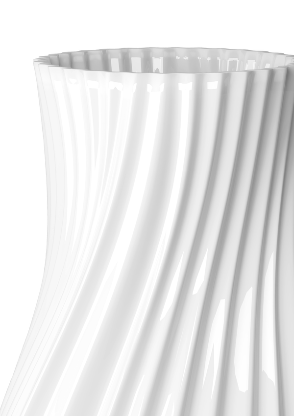 Twist Vase H31 cm white porcelain