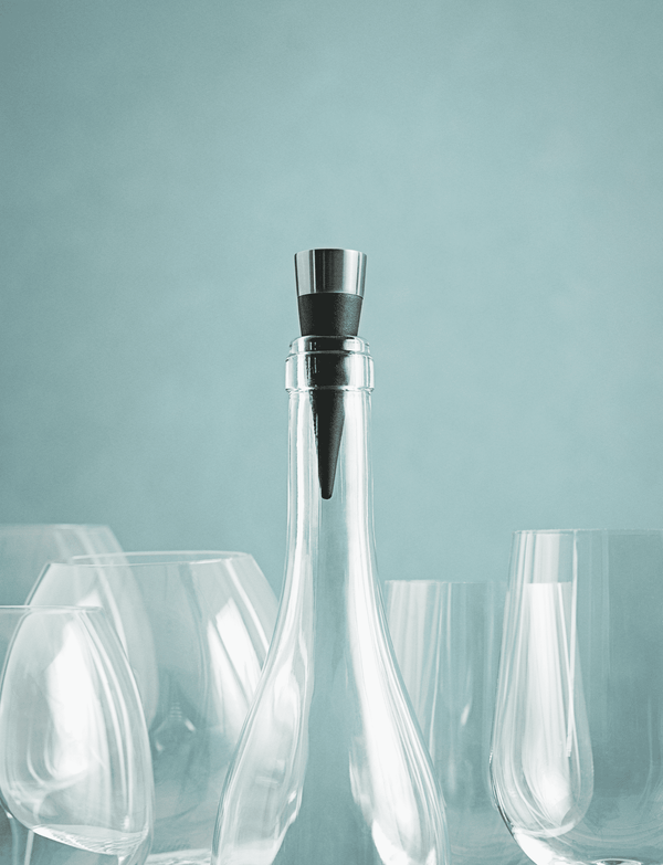 GC Barware Wine stopper H9 cm black/steel