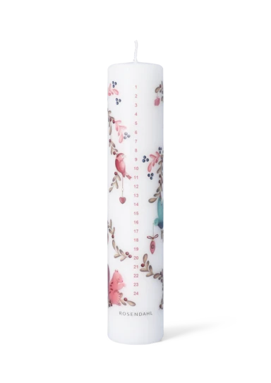 GC Cottage Advent Candle 2025 Ø5 cm White