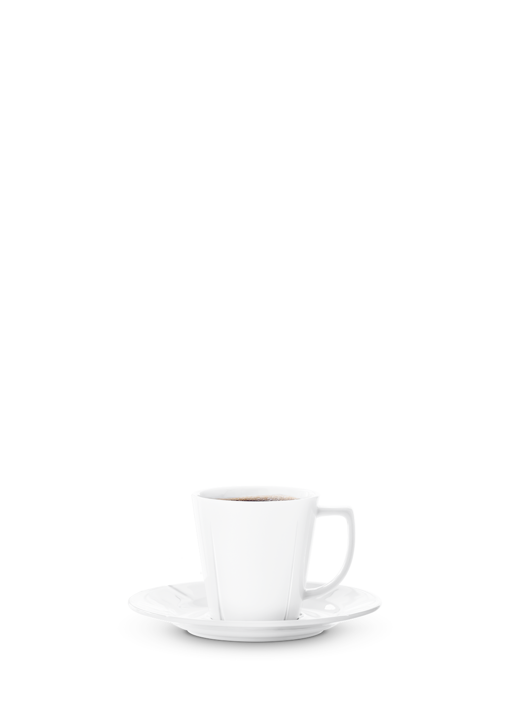 GC Coffee cup with matching saucer 26 cl white 4 pcs.
