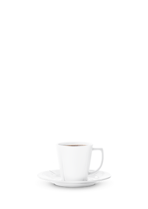GC Coffee cup with matching saucer 26 cl white 4 pcs.