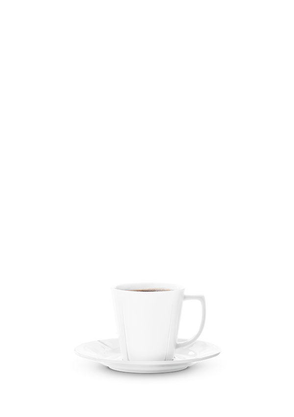 GC Coffee cup with matching saucer 26 cl white 4 pcs.