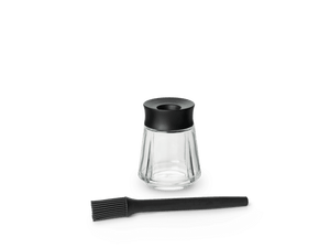 GC Marinade glass with brush 25 cl black
