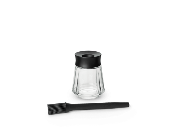 GC Marinade glass with brush 25 cl black