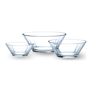GC Glass bowl set, 3 pcs. clear