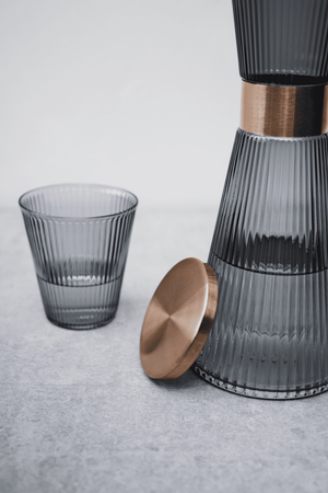 GC Nouveau Lid for water carafe Ø8.5 cm patinated steel