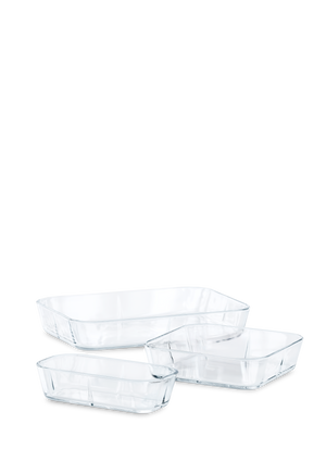 GC Ovenproof dish x cm clear 3 pcs.