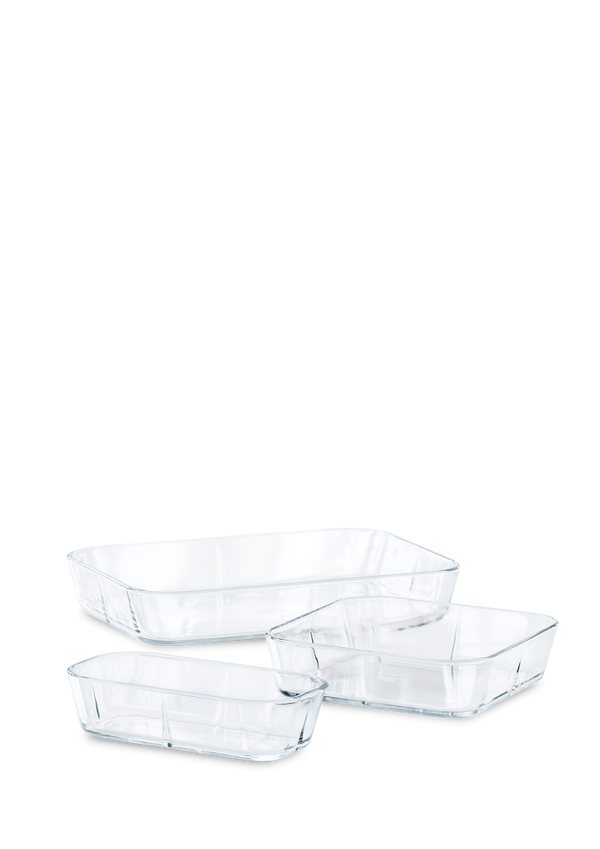 GC Ovenproof dish x cm clear 3 pcs.