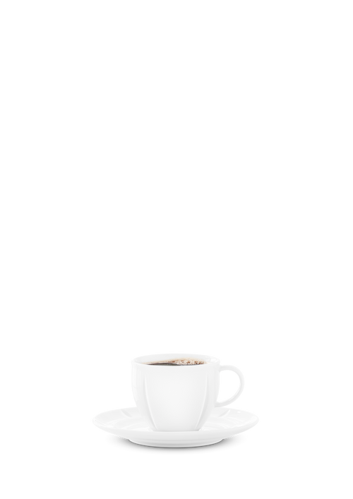 GC Soft Coffee cup with matching saucer 28 cl White