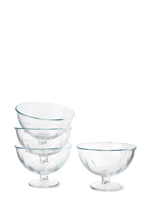 GC Soft Glass Bowl Ø12 cm clear 4 pcs.