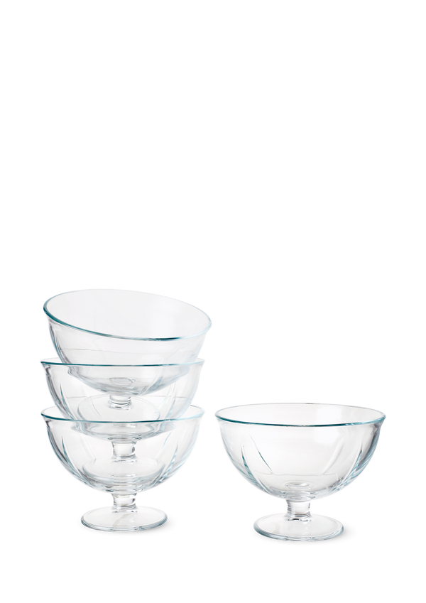 GC Soft Glass Bowl Ø12 cm clear 4 pcs.