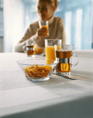 GC Breakfast set 2 pers.: Hot drink and bowl clear