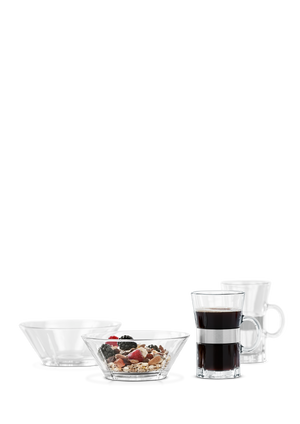 GC Breakfast set 2 pers.: Hot drink and bowl clear