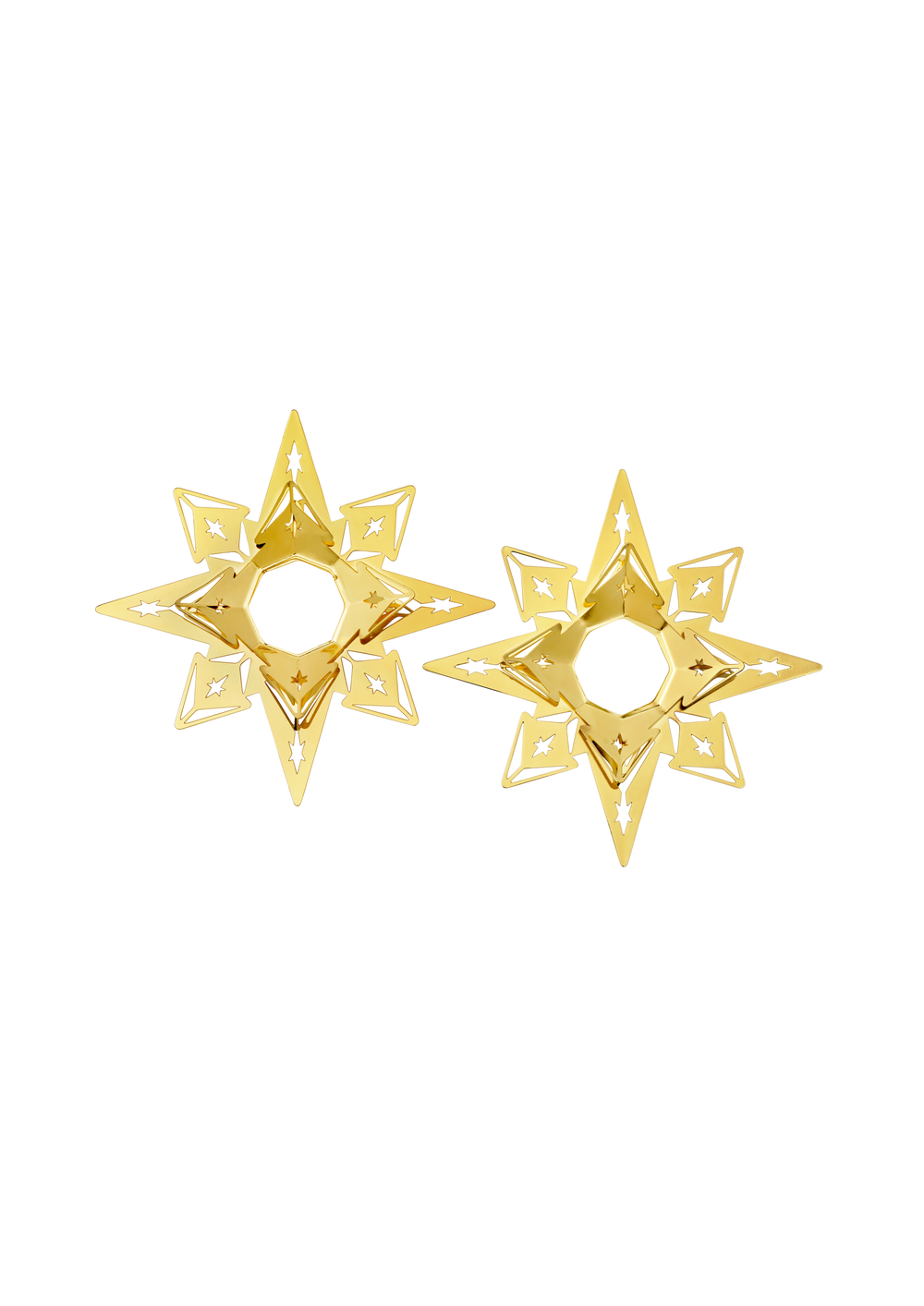 Karen Blixen Candle cuff Star H3 Gold Plated