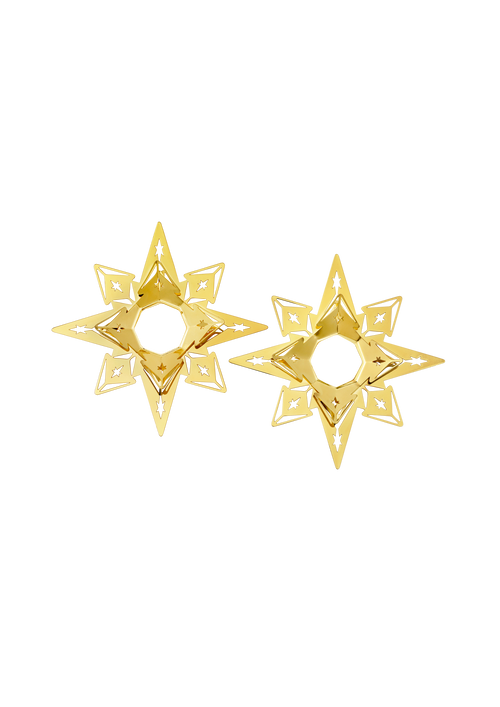 Karen Blixen Candle cuff Star H3 Gold Plated