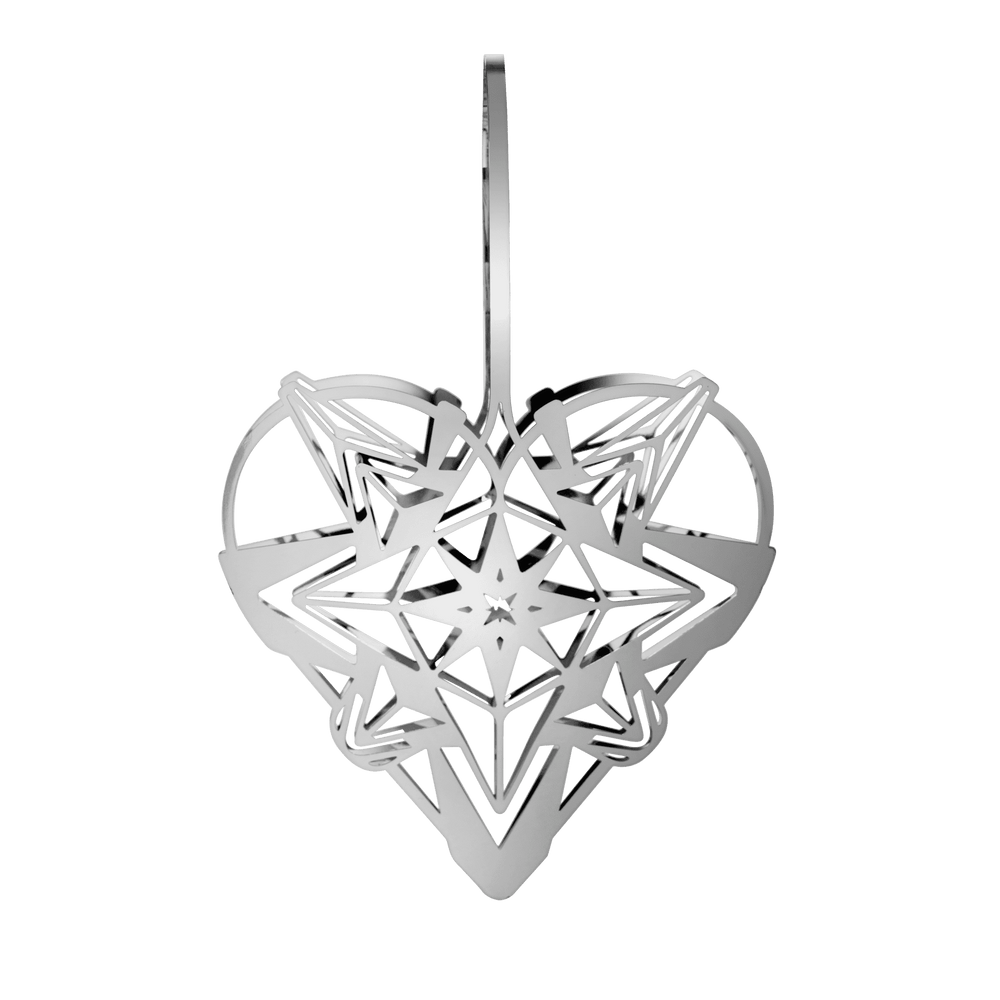 Karen Blixen Heart Pendant H25.6 Silver Plated