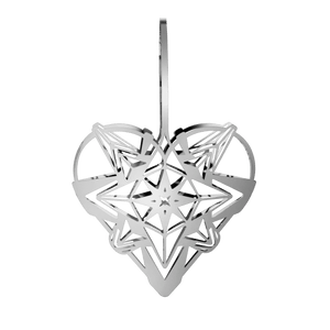 Karen Blixen Heart Pendant H25.6 Silver Plated