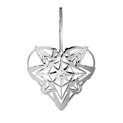 Karen Blixen Heart Pendant H25.6 Silver Plated