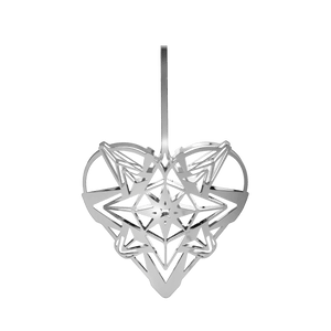 Karen Blixen Heart Pendant H12.8 Silver Plated