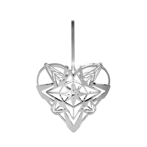 Karen Blixen Heart Pendant H12.8 Silver Plated