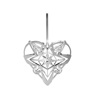 Karen Blixen Heart Pendant H12.8 Silver Plated