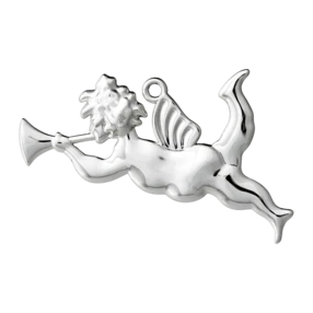 Karen Blixen Trumpet angel H6.5 Silver Plated