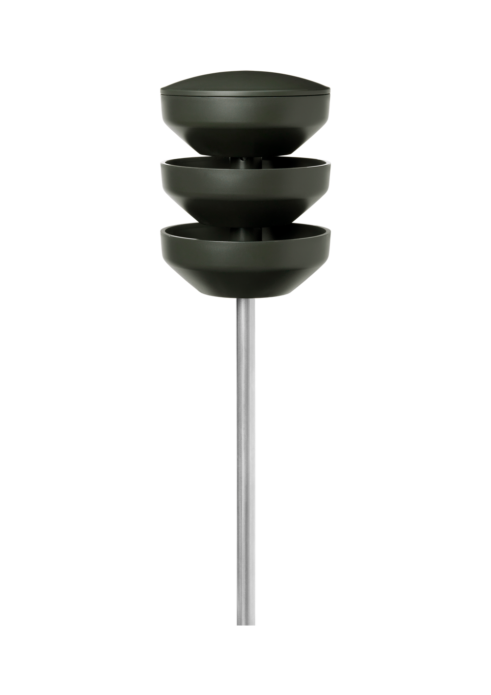 Recycled Birds Feeding station on pole H107 Green