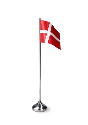 Rosendahl Table flag Danish H35 cm silver coloured