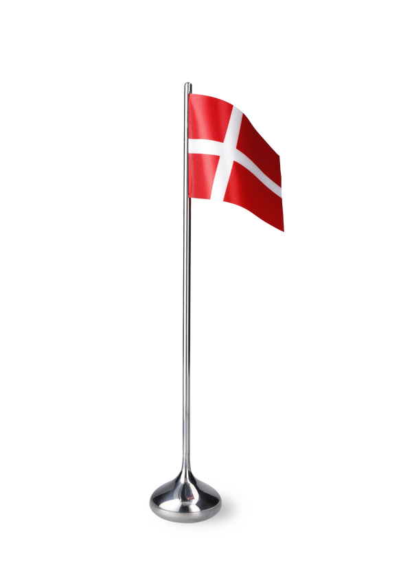 Rosendahl Table flag Danish H35 cm silver coloured