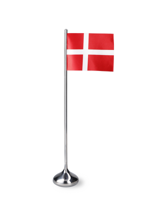 Rosendahl Table flag Danish H35 cm silver coloured