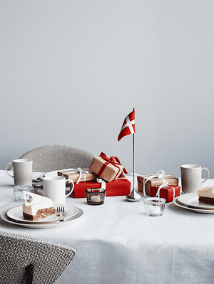 Rosendahl Table flag Danish H35 cm silver coloured