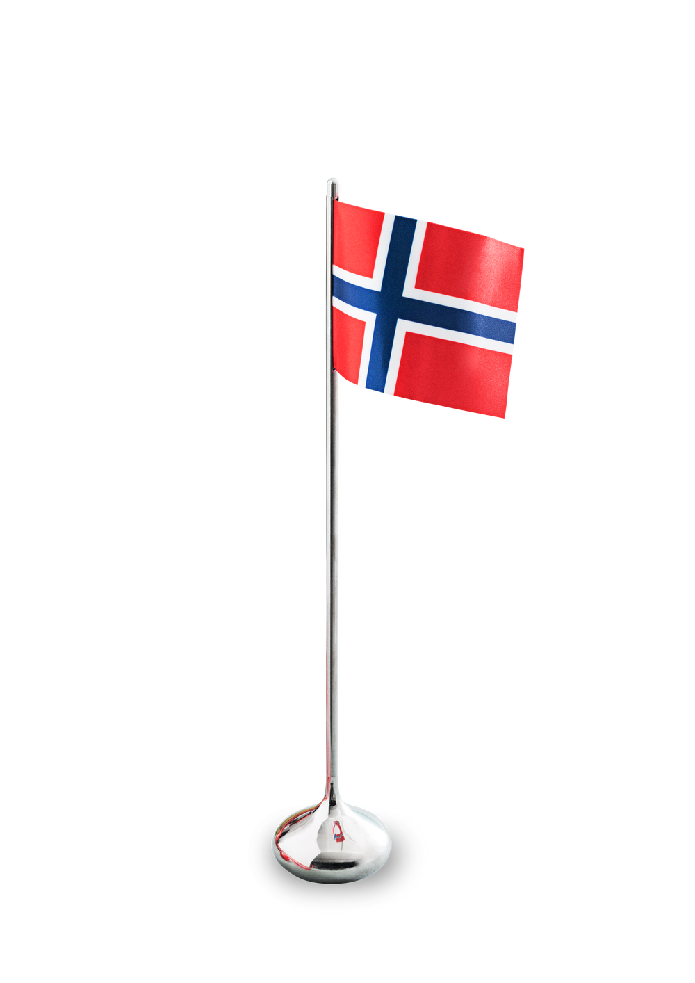 Rosendahl Table flag Norwegian H35 cm silver coloured