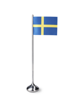Rosendahl Table flag Swedish H35 cm silver coloured