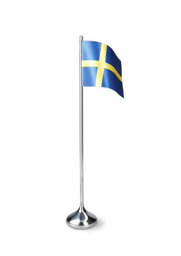 Rosendahl Table flag Swedish H35 cm silver coloured