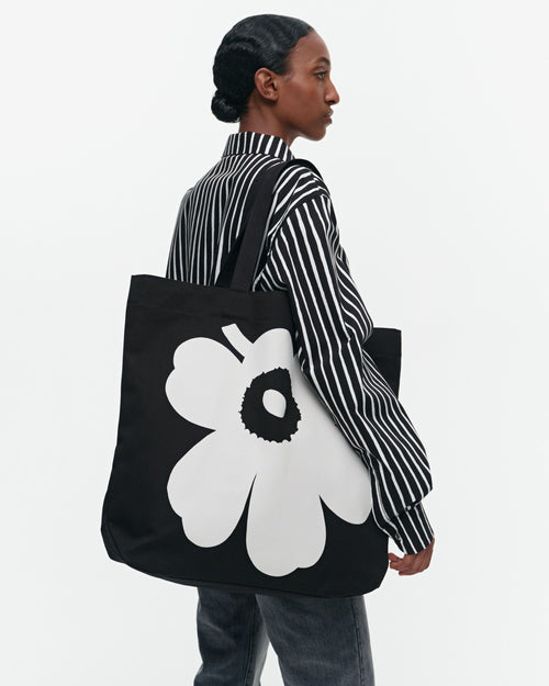 Marimekko Torna Unikko Kioski Bag Black / White