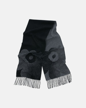 Marimekko Onnekas Unikko Kioski Scarf Black / Grey