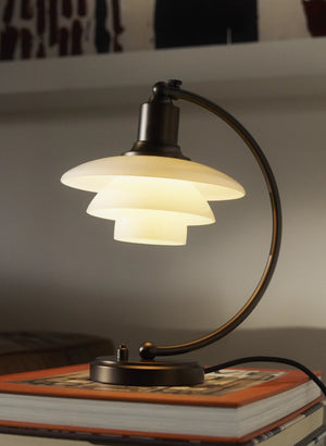 PH 2/2 Luna Aged Brass Opal Table Lamp