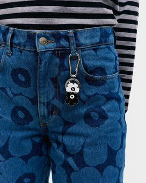 Marimekko Puhallus I Unikko Kioski Key Chain Black / White