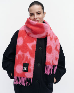 Marimekko Neljännes Lossi Scarf Red / Pink