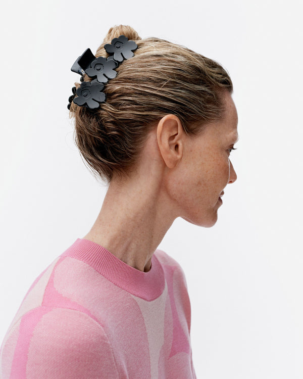Marimekko Mini Unikko Hair Clip Black