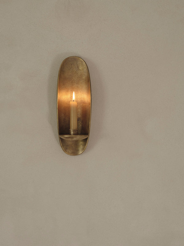 ferm LIVING Agapé Wall Candle Holder – Brass Finish