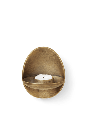 ferm LIVING Agapé Wall Tealight Holder – Brass Finish