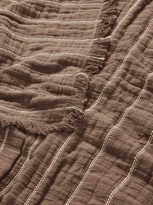 ferm LIVING Aires Bedspread Double – Stone