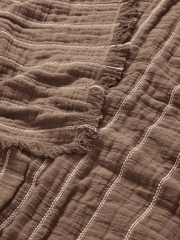 ferm LIVING Aires Bedspread Double – Stone