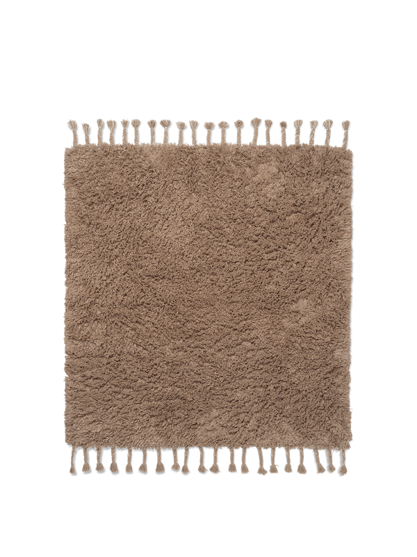 ferm LIVING Amass Long Pile Rug – White Pepper