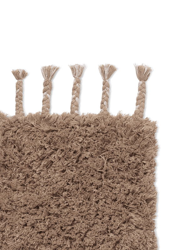 ferm LIVING Amass Long Pile Rug – White Pepper